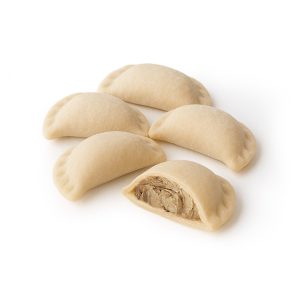 Вареники з мʼясом (тушкованим)